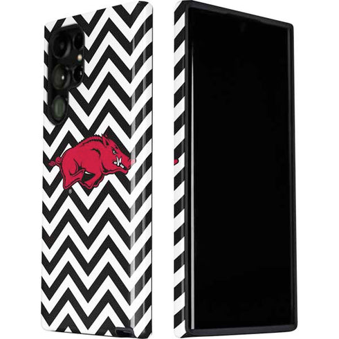 University of Arkansas-Fayetteville Chevron Print Galaxy S22 Ultra Pro Case