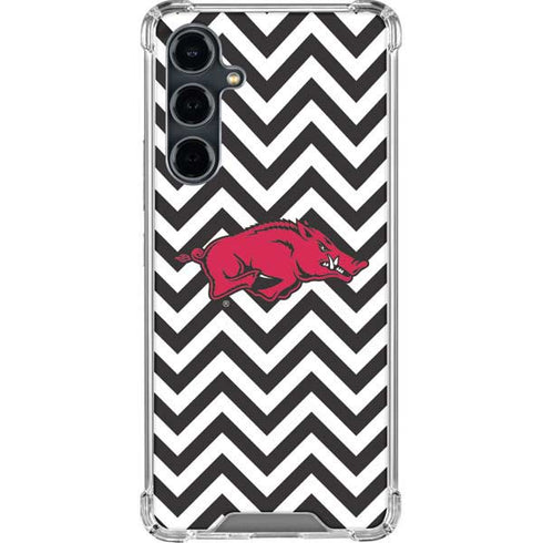 University of Arkansas-Fayetteville Chevron Print Galaxy S23 FE Clear Case