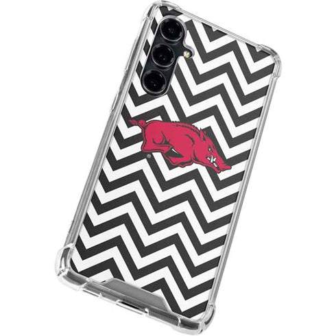 University of Arkansas-Fayetteville Chevron Print Galaxy S23 FE Clear Case
