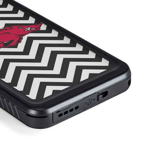 University of Arkansas-Fayetteville Chevron Print Galaxy S23 Plus Waterproof Case