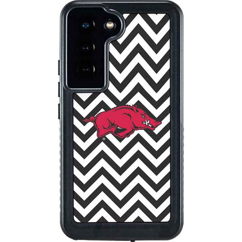 University of Arkansas-Fayetteville Chevron Print Galaxy S23 Waterproof Case