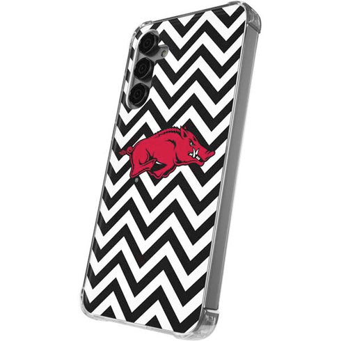 University of Arkansas-Fayetteville Chevron Print Galaxy S24 Plus Clear Case