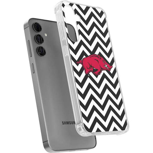 University of Arkansas-Fayetteville Chevron Print Galaxy S24 Plus Clear Case