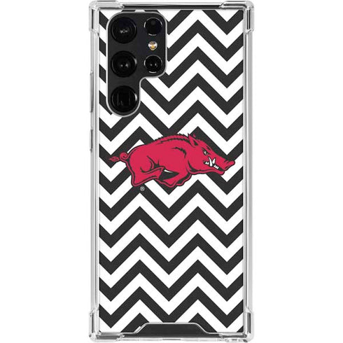 University of Arkansas-Fayetteville Chevron Print Galaxy S24 Ultra Clear Case