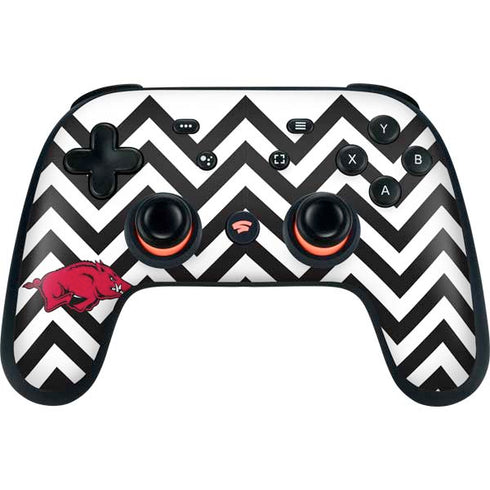 University of Arkansas-Fayetteville Chevron Print Google Stadia Controller Skin