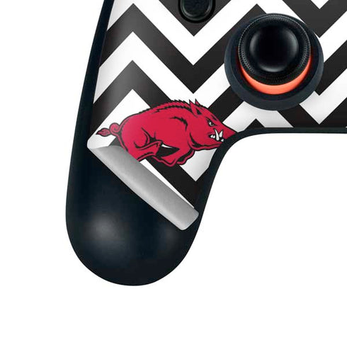 University of Arkansas-Fayetteville Chevron Print Google Stadia Controller Skin
