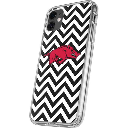 University of Arkansas-Fayetteville Chevron Print iPhone 11 Clear Case