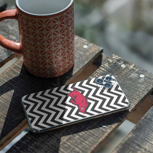 University of Arkansas-Fayetteville Chevron Print iPhone 11 Pro Max Skin