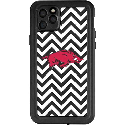 University of Arkansas-Fayetteville Chevron Print iPhone 11 Pro Max Waterproof Case