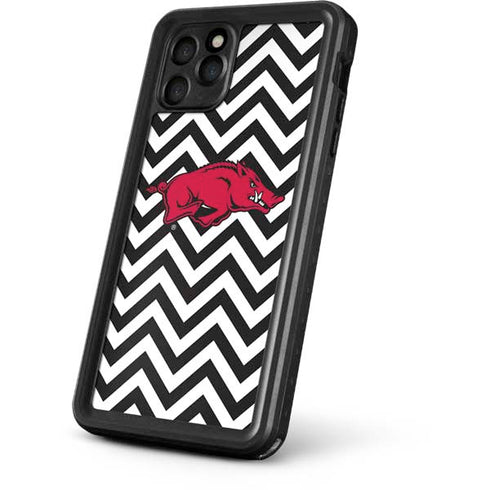 University of Arkansas-Fayetteville Chevron Print iPhone 11 Pro Waterproof Case