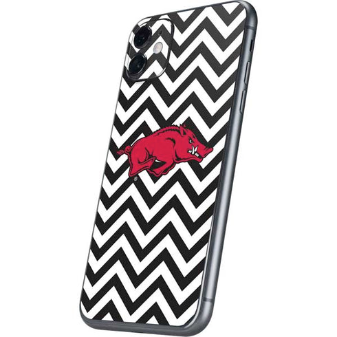 University of Arkansas-Fayetteville Chevron Print iPhone 11 Skin