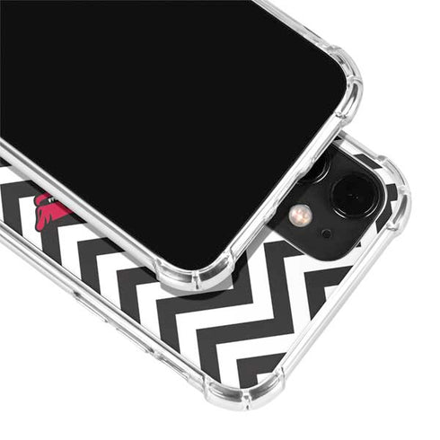 University of Arkansas-Fayetteville Chevron Print iPhone 12 Clear Case