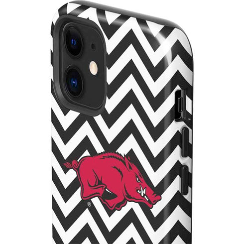 University of Arkansas-Fayetteville Chevron Print iPhone 12 Impact Case