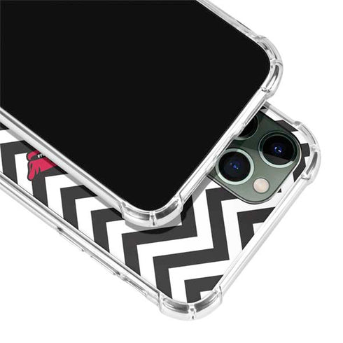 University of Arkansas-Fayetteville Chevron Print iPhone 12 Pro Clear Case