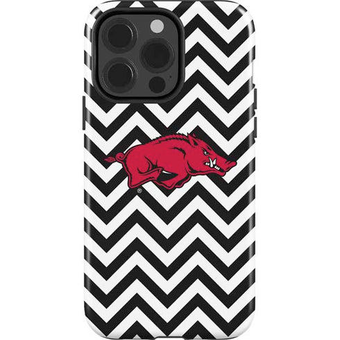 University of Arkansas-Fayetteville Chevron Print iPhone 13 Pro Impact Case