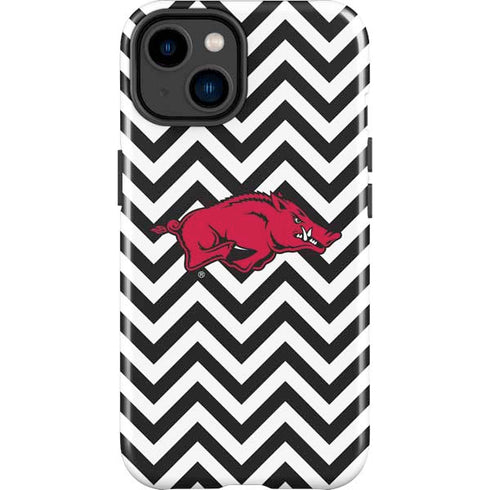 University of Arkansas-Fayetteville Chevron Print iPhone 15 Plus Impact Case