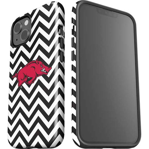 University of Arkansas-Fayetteville Chevron Print iPhone 15 Plus Impact Case