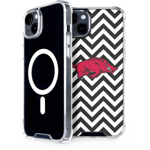 University of Arkansas-Fayetteville Chevron Print iPhone 15 MagSafe Case
