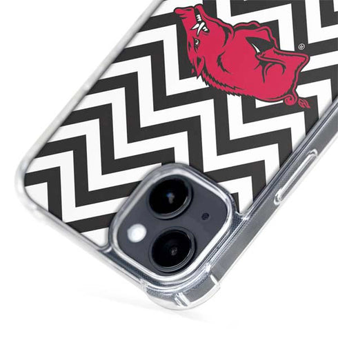 University of Arkansas-Fayetteville Chevron Print iPhone 15 MagSafe Case