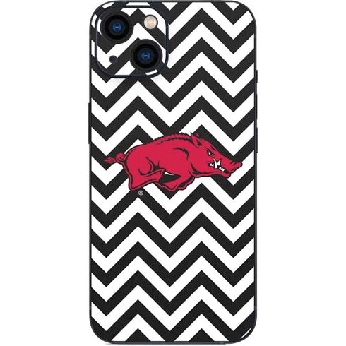 University of Arkansas-Fayetteville Chevron Print iPhone 14 Plus Skin