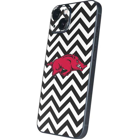 University of Arkansas-Fayetteville Chevron Print iPhone 14 Plus Skin