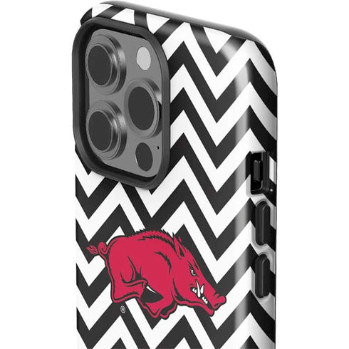 University of Arkansas-Fayetteville Chevron Print iPhone 15 Pro Impact Case