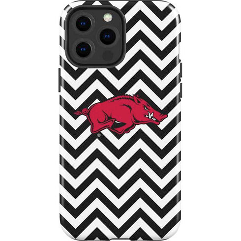 University of Arkansas-Fayetteville Chevron Print iPhone 15 Pro Max Impact Case