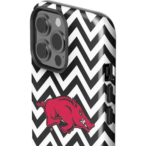 University of Arkansas-Fayetteville Chevron Print iPhone 15 Pro Max Impact Case