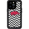 University of Arkansas-Fayetteville Chevron Print iPhone 14 Pro Waterproof Case