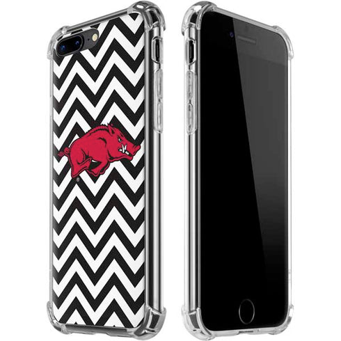 University of Arkansas-Fayetteville Chevron Print iPhone 7/8 Plus Clear Case