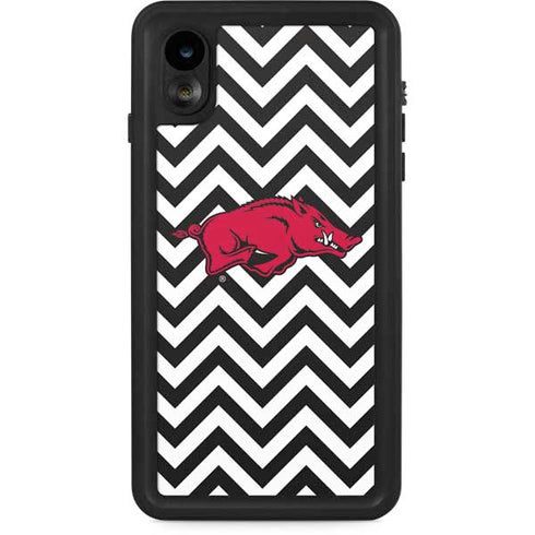 University of Arkansas-Fayetteville Chevron Print iPhone XR Waterproof Case