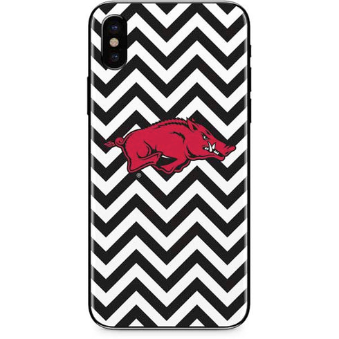 University of Arkansas-Fayetteville Chevron Print iPhone XS Skin