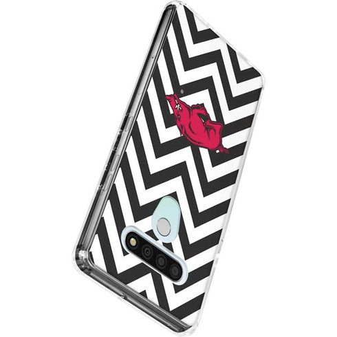 University of Arkansas-Fayetteville Chevron Print LG Stylo 6 Clear Case