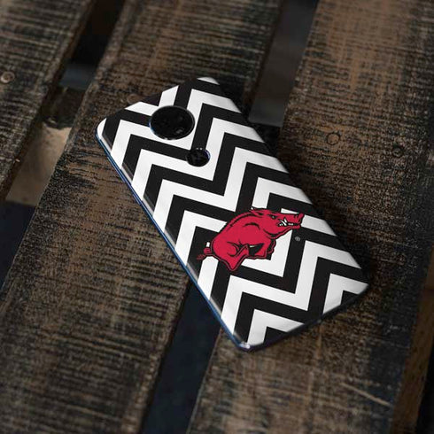 University of Arkansas-Fayetteville Chevron Print Moto E5 Plus Skin