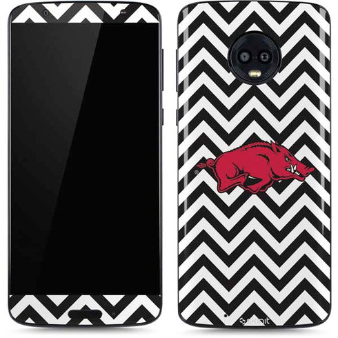 University of Arkansas-Fayetteville Chevron Print Moto G6 Skin