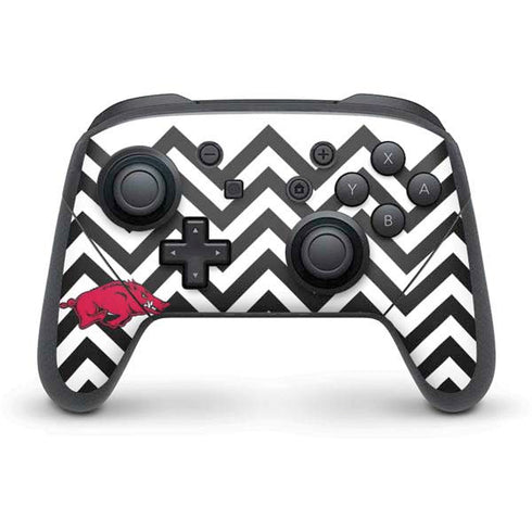 University of Arkansas-Fayetteville Chevron Print Nintendo Switch Pro Controller Skin