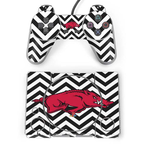 University of Arkansas-Fayetteville Chevron Print PlayStation Classic Bundle Skin