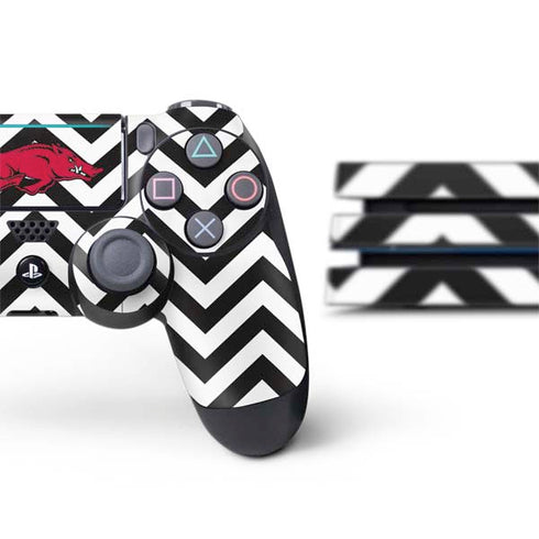 University of Arkansas-Fayetteville Chevron Print PS4 Pro Bundle Skin