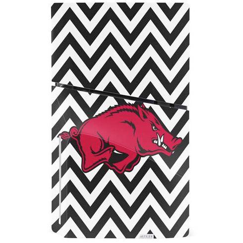 University of Arkansas-Fayetteville Chevron Print PS5 Slim Disk Console Skin