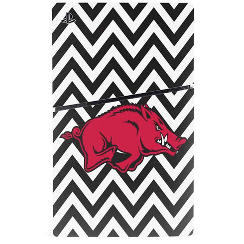 University of Arkansas-Fayetteville Chevron Print PS5 Slim Digital Edition Console Skin
