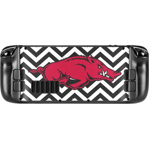 University of Arkansas-Fayetteville Chevron Print Steam Deck Handheld Gaming Computer Skin