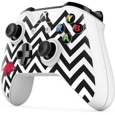 University of Arkansas-Fayetteville Chevron Print Xbox One S All-Digital Edition Bundle Skin