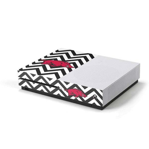 University of Arkansas-Fayetteville Chevron Print Xbox One S Console Skin