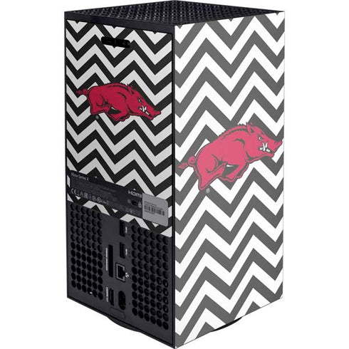 University of Arkansas-Fayetteville Chevron Print Xbox Series X Console Skin