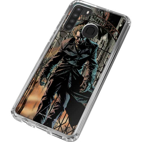 DC Comics The Joker Walking Dark Grounds Comic Art By Lee Bermejo Galaxy A21 Clear Case