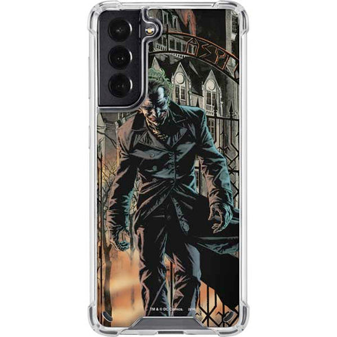 DC Comics The Joker Walking Dark Grounds Comic Art By Lee Bermejo Galaxy S21 5G Clear Case