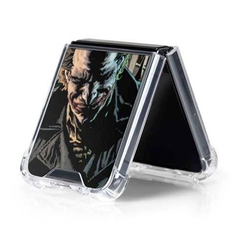 DC Comics The Joker Walking Dark Grounds Comic Art By Lee Bermejo Galaxy Z Flip5 5G Clear Case