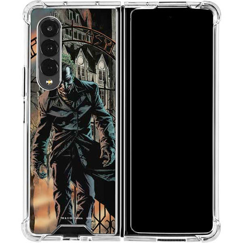 DC Comics The Joker Walking Dark Grounds Comic Art By Lee Bermejo Galaxy Z Fold4 5G Clear Case