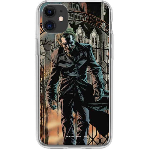 DC Comics The Joker Walking Dark Grounds Comic Art By Lee Bermejo iPhone 11 Clear Case