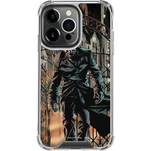 DC Comics The Joker Walking Dark Grounds Comic Art By Lee Bermejo iPhone 14 Pro Clear Case